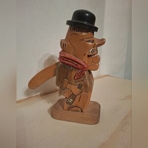 Vintage German Hand Carved Wood Nutcracker "Hobo" -Folk Art